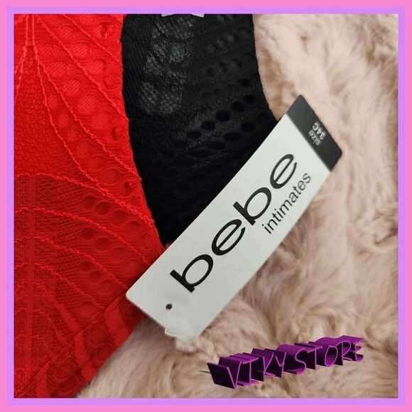 NWT {BEBE} Sensual Duo:  Push Up Bras, Size 34C NWT - Picture 2 of 7